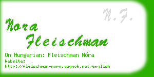 nora fleischman business card